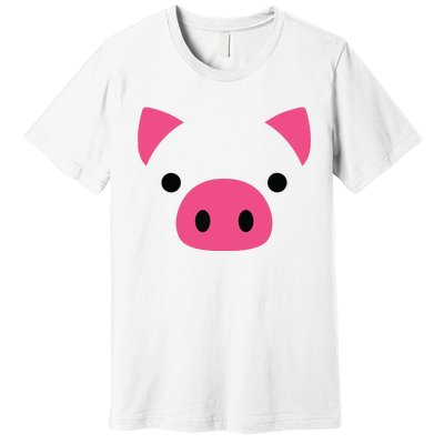 Pig Face Costume Funny Halloween Premium T-Shirt