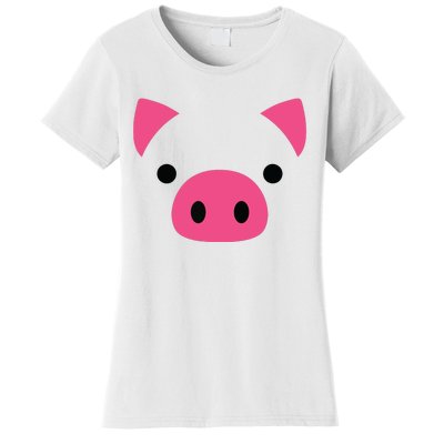 Pig Face Costume Funny Halloween Women's T-Shirt