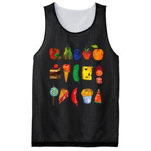 Party Food Caterpillar Mesh Reversible Basketball Jersey Tank