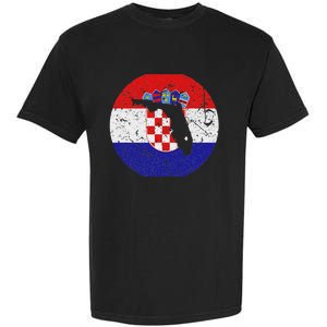 Proud Floridian Croatian From Florida Croatia Home Pride Garment-Dyed Heavyweight T-Shirt