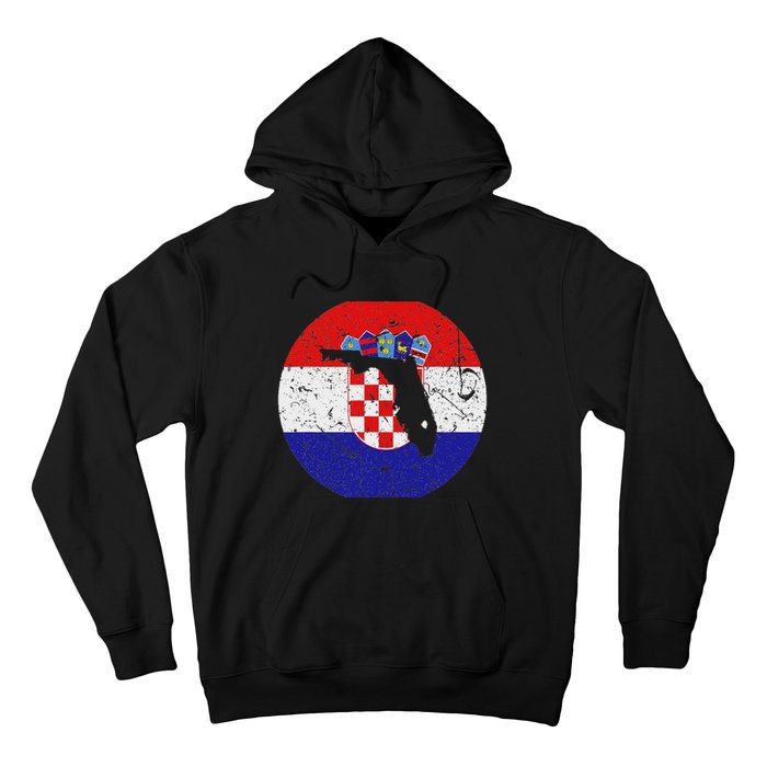 Proud Floridian Croatian From Florida Croatia Home Pride Hoodie