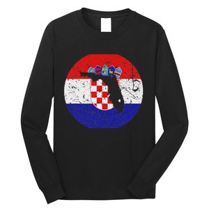 Proud Floridian Croatian From Florida Croatia Home Pride Long Sleeve Shirt