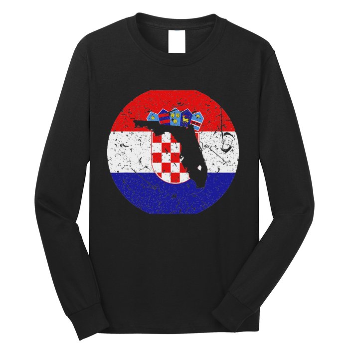 Proud Floridian Croatian From Florida Croatia Home Pride Long Sleeve Shirt