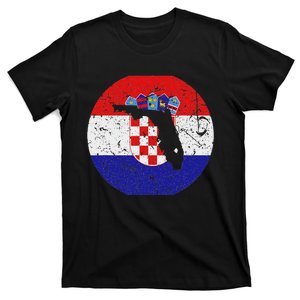 Proud Floridian Croatian From Florida Croatia Home Pride T-Shirt