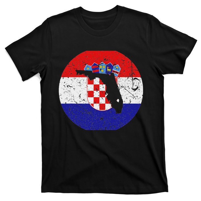 Proud Floridian Croatian From Florida Croatia Home Pride T-Shirt