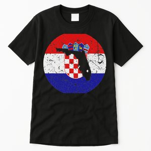 Proud Floridian Croatian From Florida Croatia Home Pride Tall T-Shirt