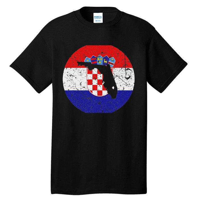 Proud Floridian Croatian From Florida Croatia Home Pride Tall T-Shirt