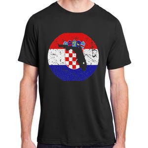 Proud Floridian Croatian From Florida Croatia Home Pride Adult ChromaSoft Performance T-Shirt