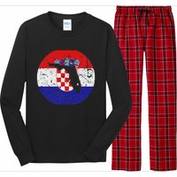 Proud Floridian Croatian From Florida Croatia Home Pride Long Sleeve Pajama Set