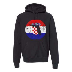 Proud Floridian Croatian From Florida Croatia Home Pride Premium Hoodie