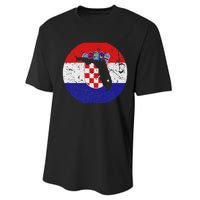 Proud Floridian Croatian From Florida Croatia Home Pride Performance Sprint T-Shirt