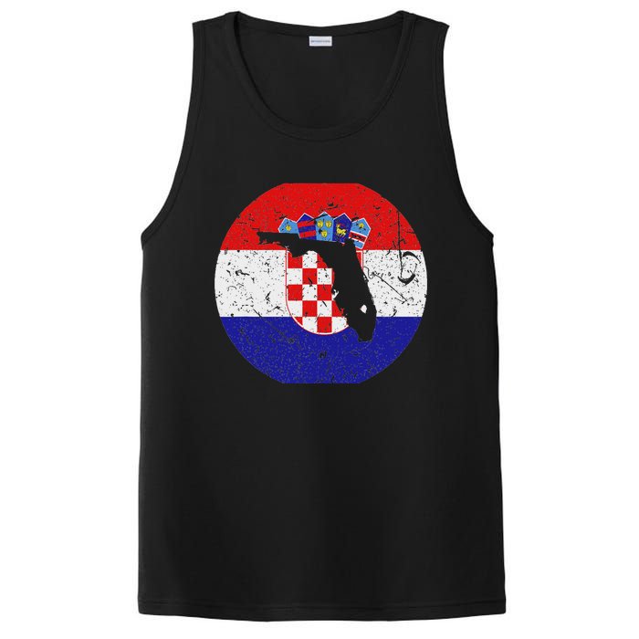 Proud Floridian Croatian From Florida Croatia Home Pride PosiCharge Competitor Tank