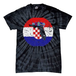 Proud Floridian Croatian From Florida Croatia Home Pride Tie-Dye T-Shirt