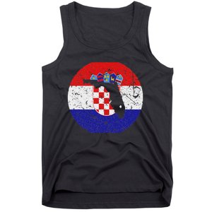 Proud Floridian Croatian From Florida Croatia Home Pride Tank Top