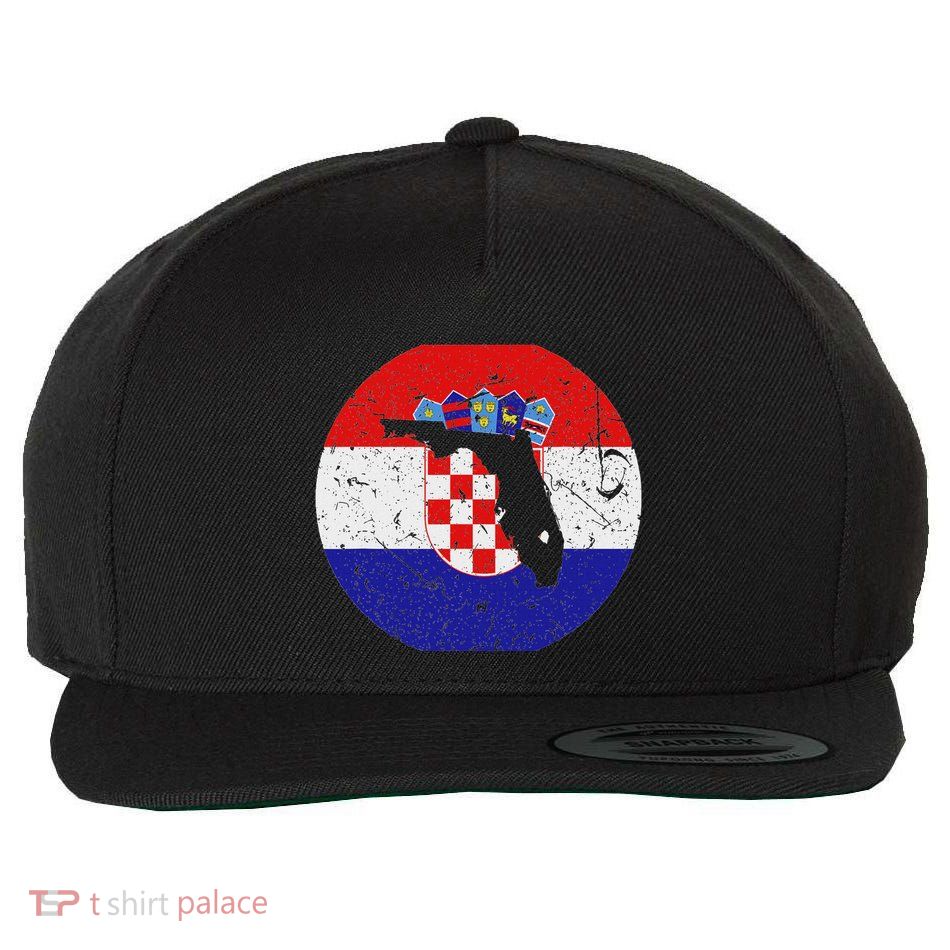 Proud Floridian Croatian From Florida Croatia Home Pride Wool Snapback Cap