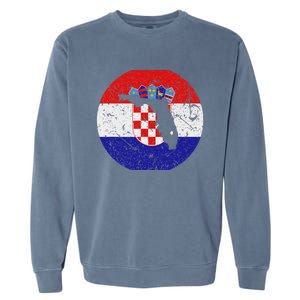 Proud Floridian Croatian From Florida Croatia Home Pride Garment-Dyed Sweatshirt