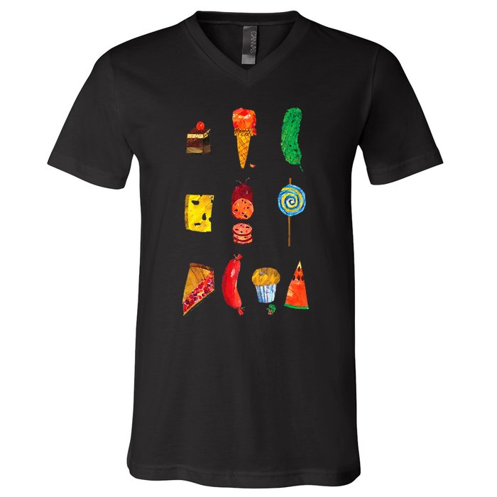 Party Food Caterpillar V-Neck T-Shirt