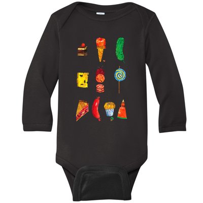 Party Food Caterpillar Baby Long Sleeve Bodysuit