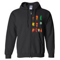 Party Food Caterpillar Full Zip Hoodie