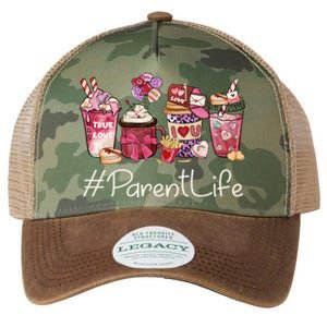 Parent Funny Coffee Hearts Happy Valentines Day Great Gift Legacy Tie Dye Trucker Hat