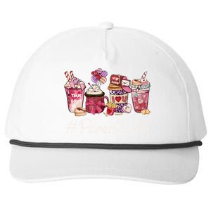 Parent Funny Coffee Hearts Happy Valentines Day Great Gift Snapback Five-Panel Rope Hat