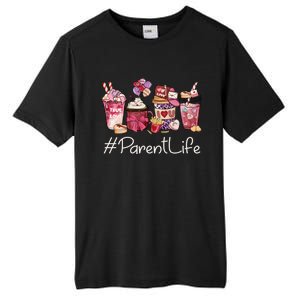 Parent Funny Coffee Hearts Happy Valentines Day Great Gift Tall Fusion ChromaSoft Performance T-Shirt