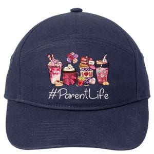 Parent Funny Coffee Hearts Happy Valentines Day Great Gift 7-Panel Snapback Hat