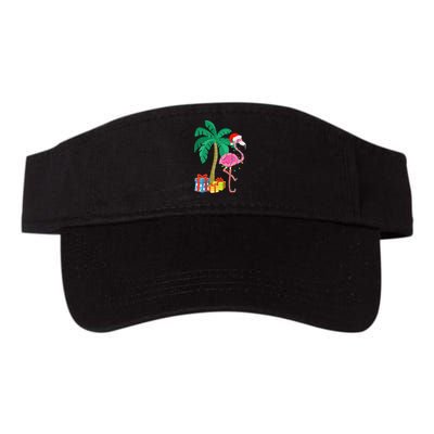 Pink Flamingo Christmas Palm Tree Tropical Xmas Funny Visor