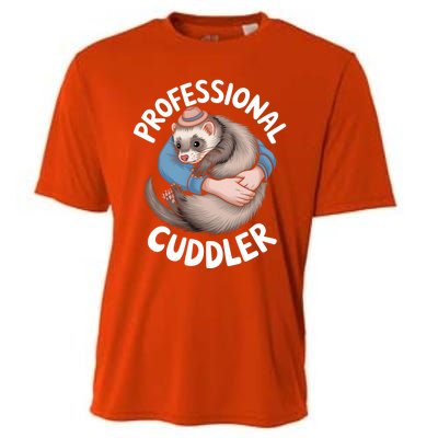 Professional Ferret Cuddler Cute Gift Ferrets Lover Cooling Performance Crew T-Shirt