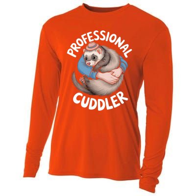 Professional Ferret Cuddler Cute Gift Ferrets Lover Cooling Performance Long Sleeve Crew