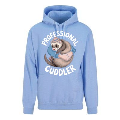 Professional Ferret Cuddler Cute Gift Ferrets Lover Unisex Surf Hoodie