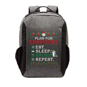 Plan For Christmas Eat Sleep Mint Julep Repeat Cocktail Gift Vector Backpack