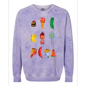 Party Food Caterpillar Colorblast Crewneck Sweatshirt