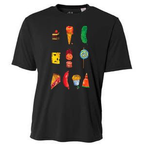 Party Food Caterpillar Cooling Performance Crew T-Shirt