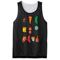 Party Food Caterpillar Mesh Reversible Basketball Jersey Tank