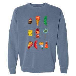 Party Food Caterpillar Garment-Dyed Sweatshirt