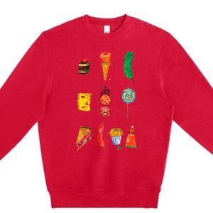 Party Food Caterpillar Premium Crewneck Sweatshirt