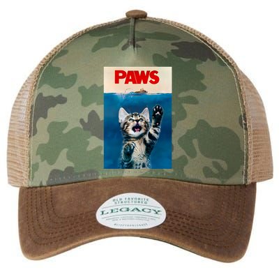 Paws Funny Cat Parody Cat Lover Gift Kitten Shark Mouse Meow Legacy Tie Dye Trucker Hat