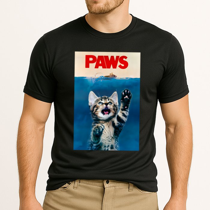 Paws Funny Cat Parody Cat Lover Gift Kitten Shark Mouse Meow Performance Shirt