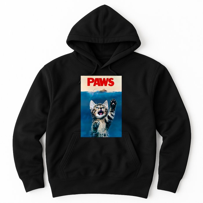 Paws Funny Cat Parody Cat Lover Gift Kitten Shark Mouse Meow Hoodie