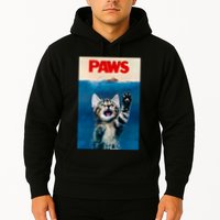 Paws Funny Cat Parody Cat Lover Gift Kitten Shark Mouse Meow Hoodie