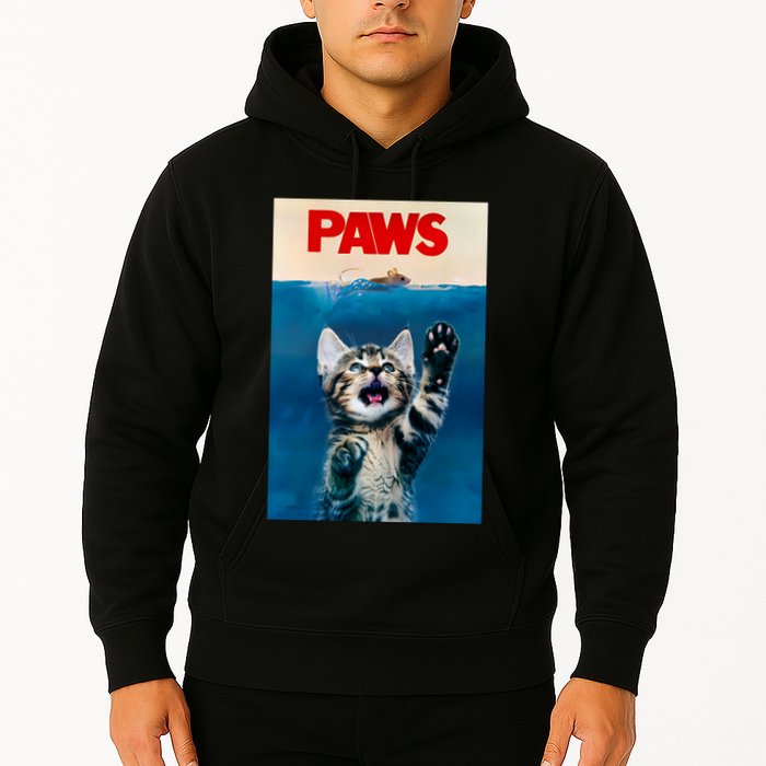 Paws Funny Cat Parody Cat Lover Gift Kitten Shark Mouse Meow Hoodie