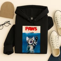 Paws Funny Cat Parody Cat Lover Gift Kitten Shark Mouse Meow Hoodie