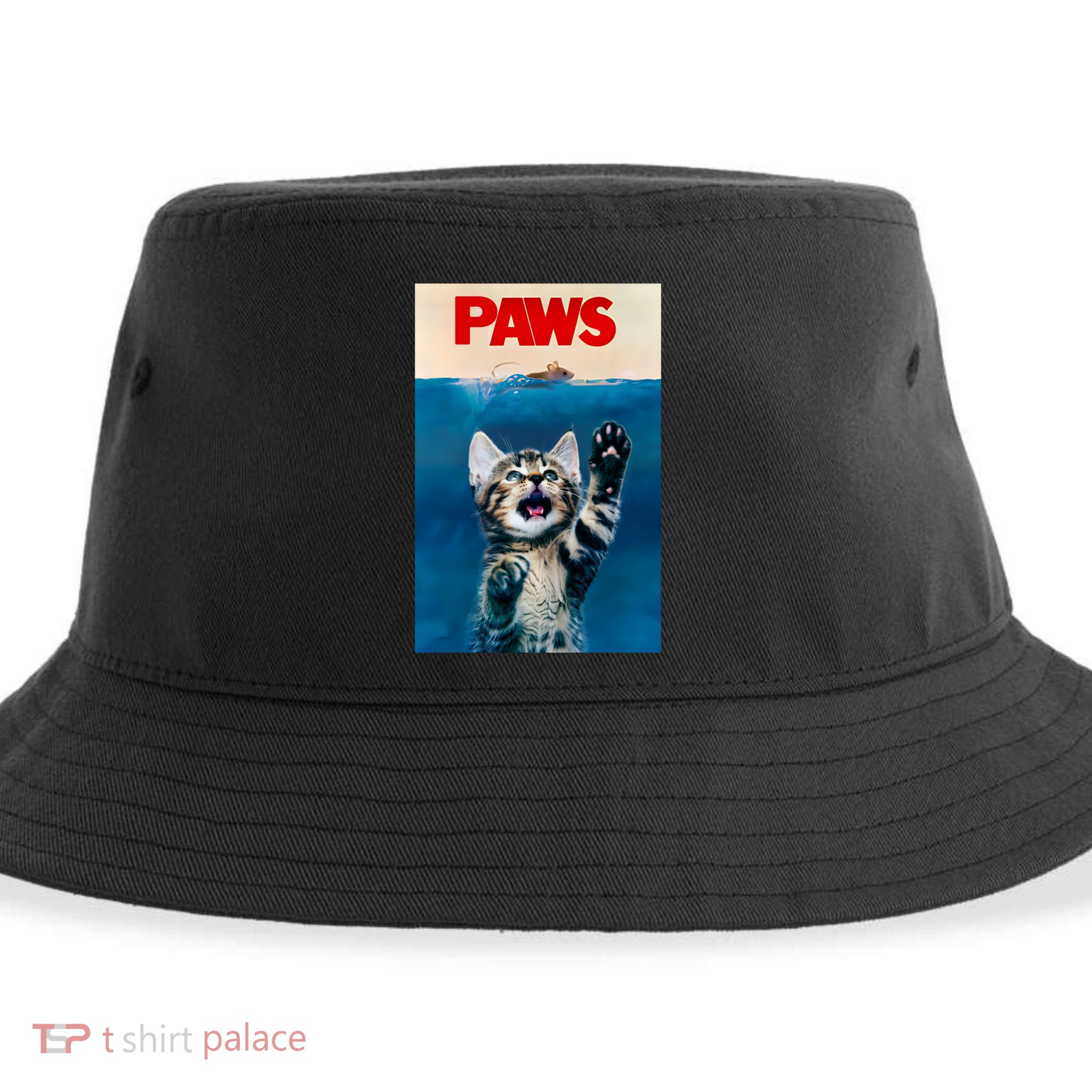 Paws Funny Cat Parody Cat Lover Gift Kitten Shark Mouse Meow Sustainable Bucket Hat