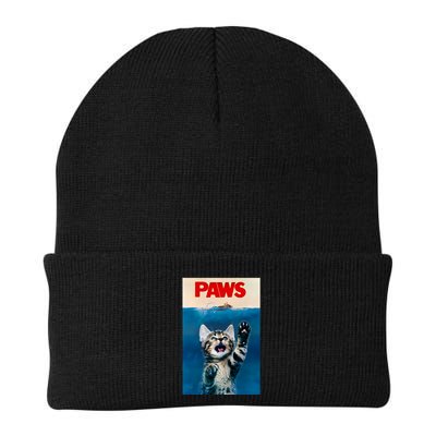 Paws Funny Cat Parody Cat Lover Gift Kitten Shark Mouse Meow Beanie