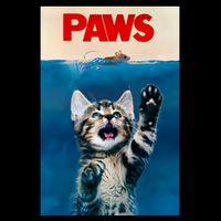 Paws Funny Cat Parody Cat Lover Gift Kitten Shark Mouse Meow Drawstring Bag