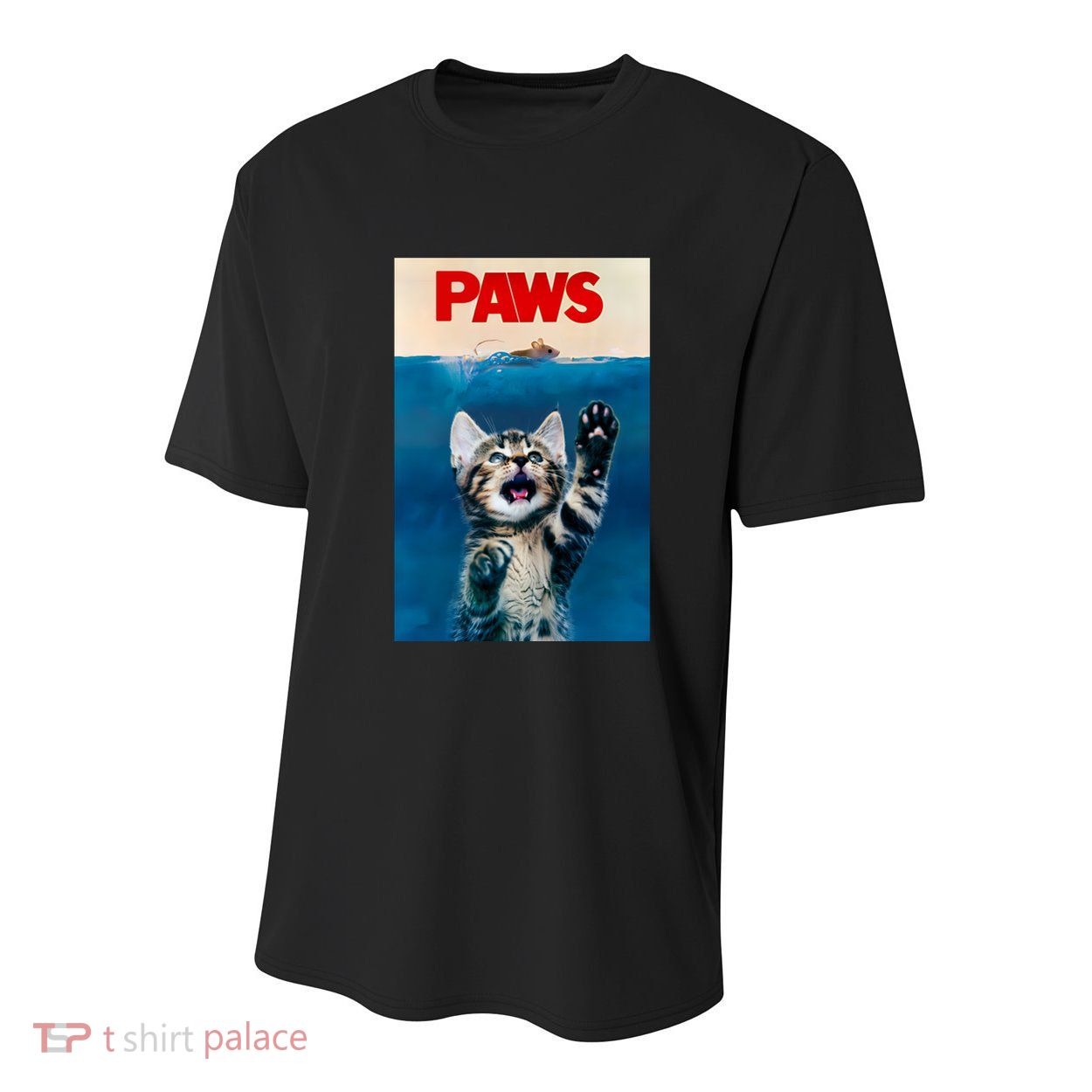 Paws Funny Cat Parody Cat Lover Gift Kitten Shark Mouse Meow Youth Performance Sprint T-Shirt