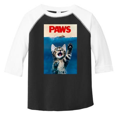 Paws Funny Cat Parody Cat Lover Gift Kitten Shark Mouse Meow Toddler Fine Jersey T-Shirt