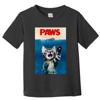 Paws Funny Cat Parody Cat Lover Gift Kitten Shark Mouse Meow Toddler T-Shirt