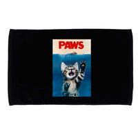 Paws Funny Cat Parody Cat Lover Gift Kitten Shark Mouse Meow Microfiber Hand Towel